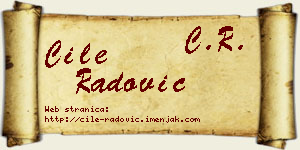 Ćile Radović vizit kartica